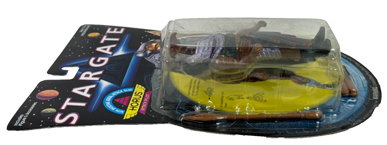 1994 Hasbro Stargate Horus Attack Pilot Figure w/ Accessories Carded READ