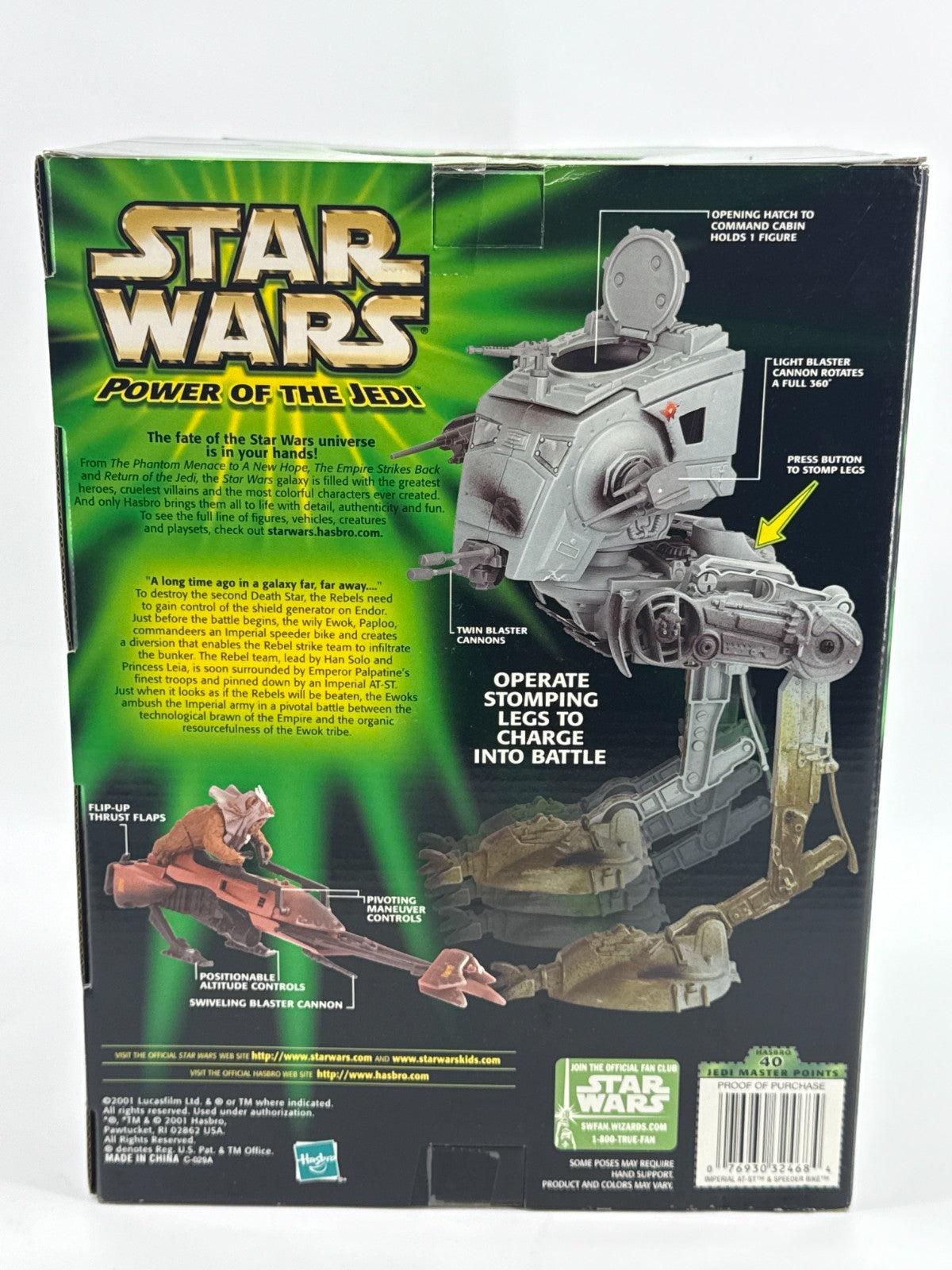 Star Wars Power of the Jedi POTJ Imperial AT-ST & Speeder Bike Paploo BRAND NEW
