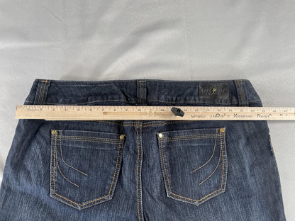 Freestyle Revolution Jeans Womens 22 Blue Bowie Sand Stretch Denim Straight Leg