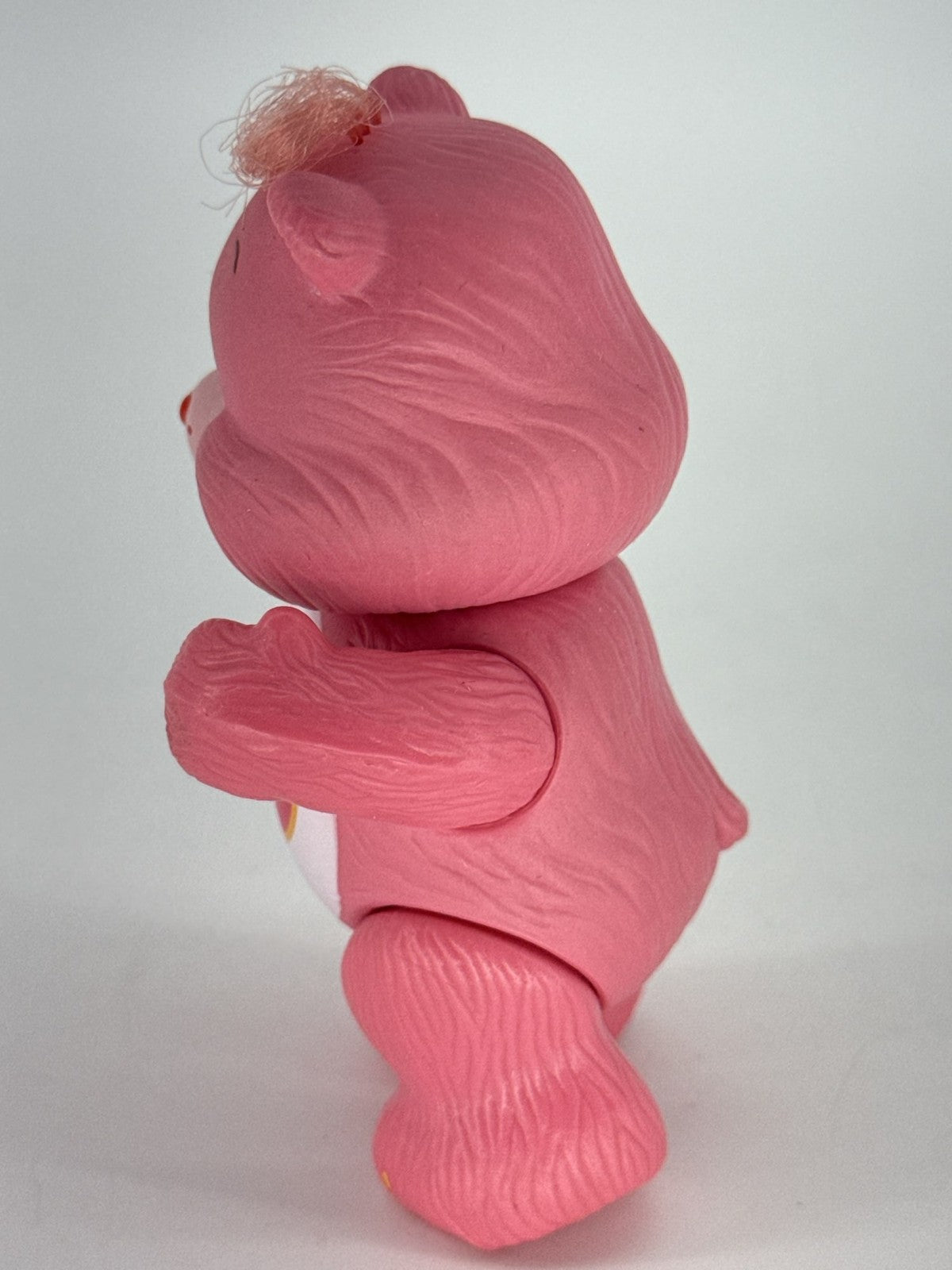 Care Bears Love A Lot Bear Figure Kenner 1983 PVC Pink Hearts 3