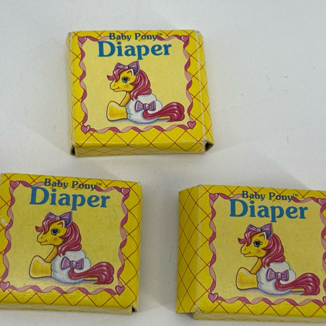 My Little Pony G1 Baby Diaper & Box MLP Hasbro 1980s Accessory