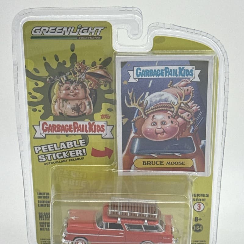 Greenlight Garbage Pail Kids 1955 Chevy Nomad Bruce Moose 1:64 Diecast