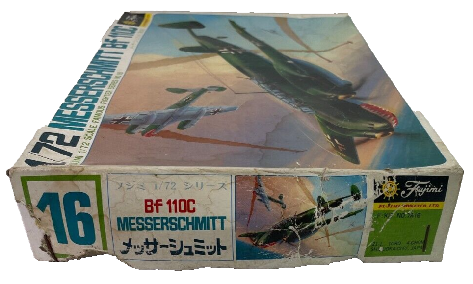 Fujimi 1/72 Messerschmitt Bf 110C WWII German Fighter Kit #7A16 Open Box
