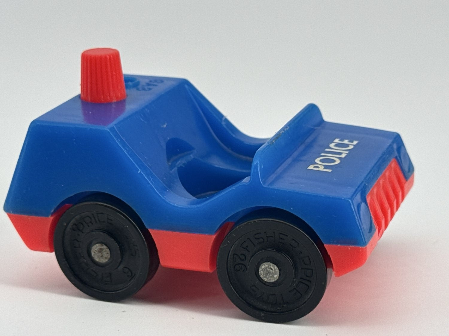 Fisher Price Little People Blue Red Police Car Toy Vehicle