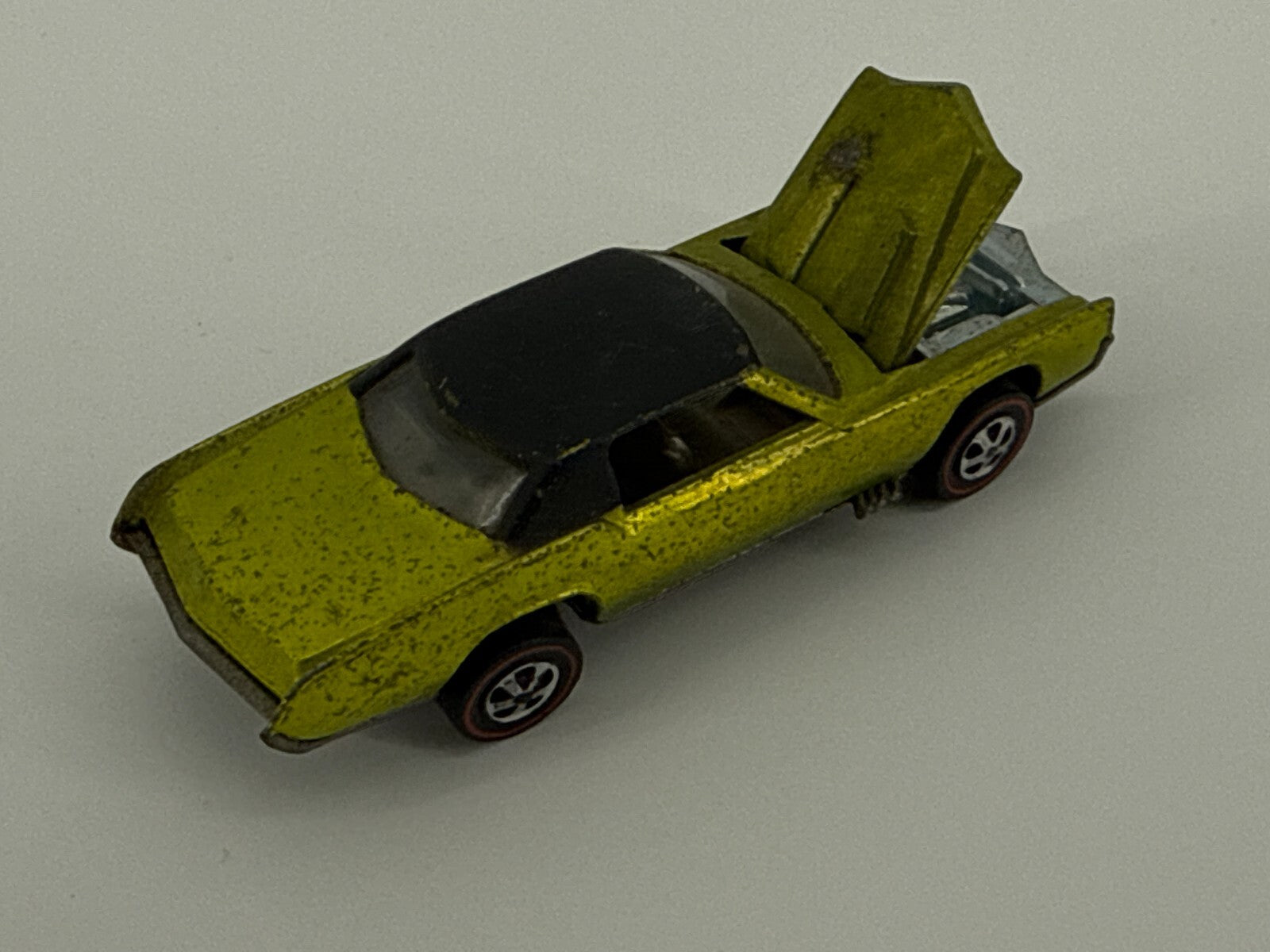 1968 Hot Wheels Redline Custom Eldorado Lime HK Matte Roof Vintage Rare Loose