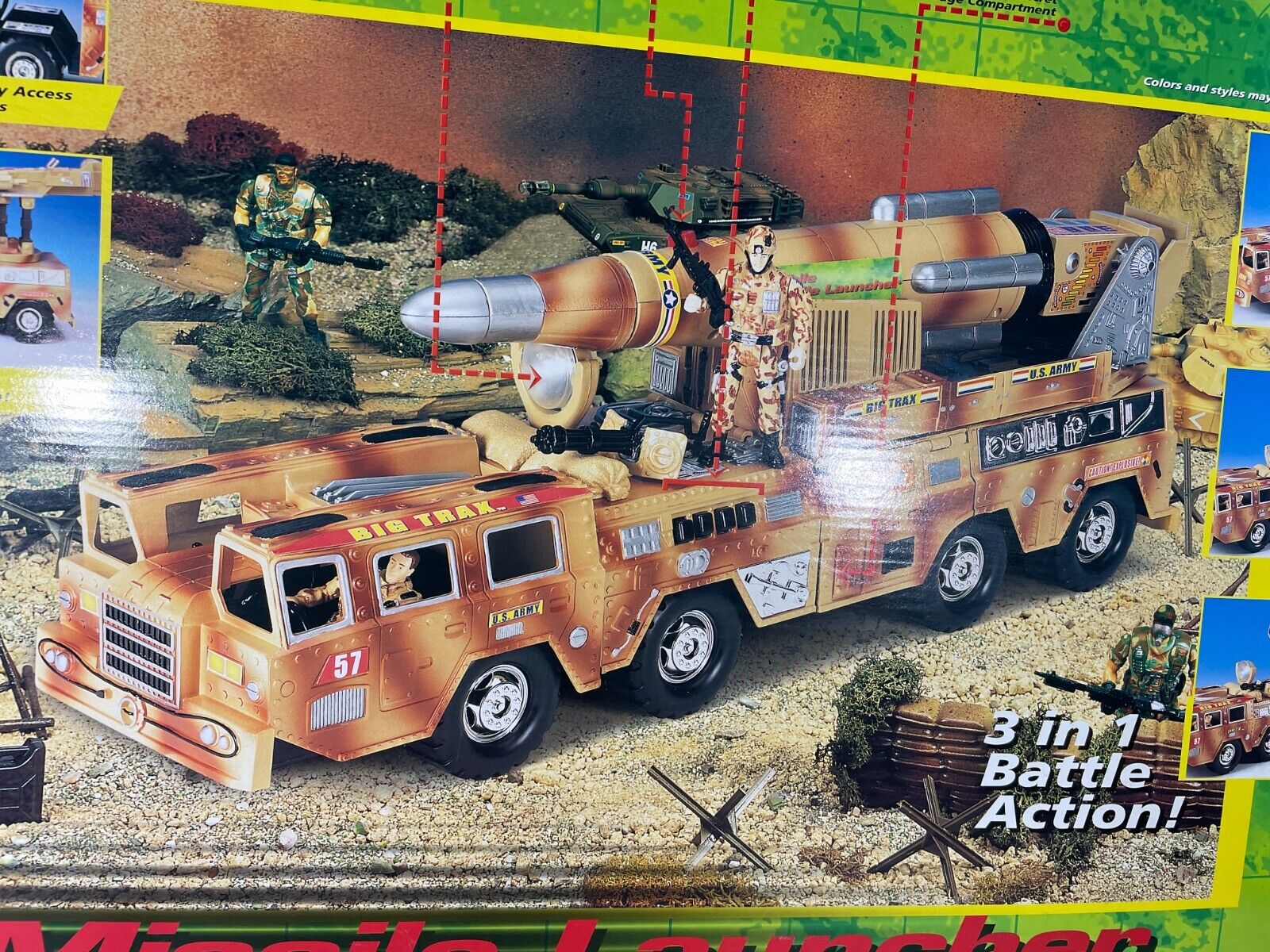 Elite Operations Military Mobile Missile Launcher Playset - 8-Wheeler - 3 Launch