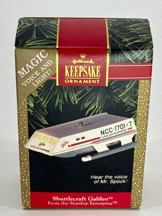 Hallmark 1992 Star Trek Shuttlecraft Galileo Ornament Magic Voice Lights NEW Box
