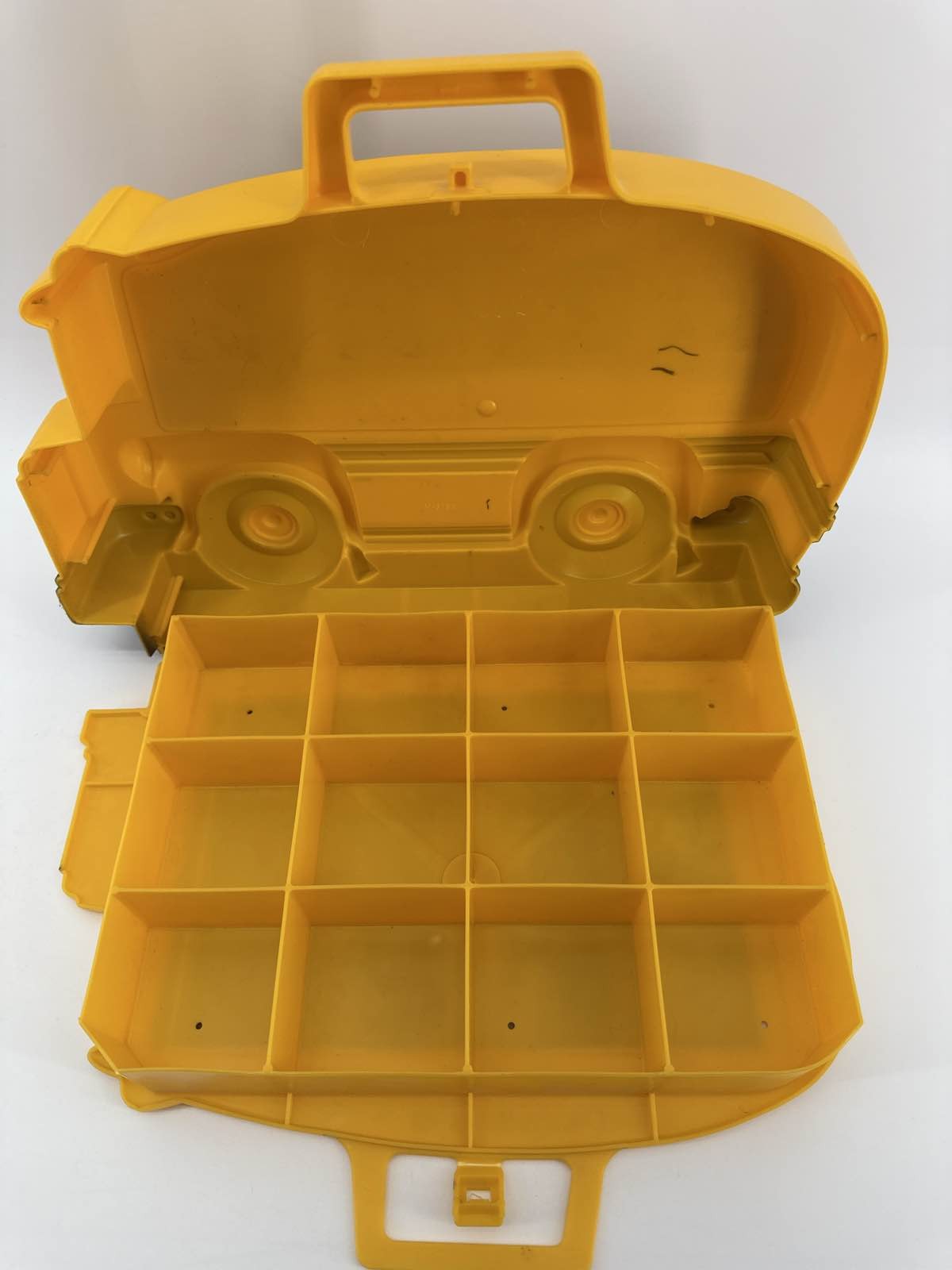 1982 Sesame Street School Bus Car Case Muppets Hasbro Toy Holder