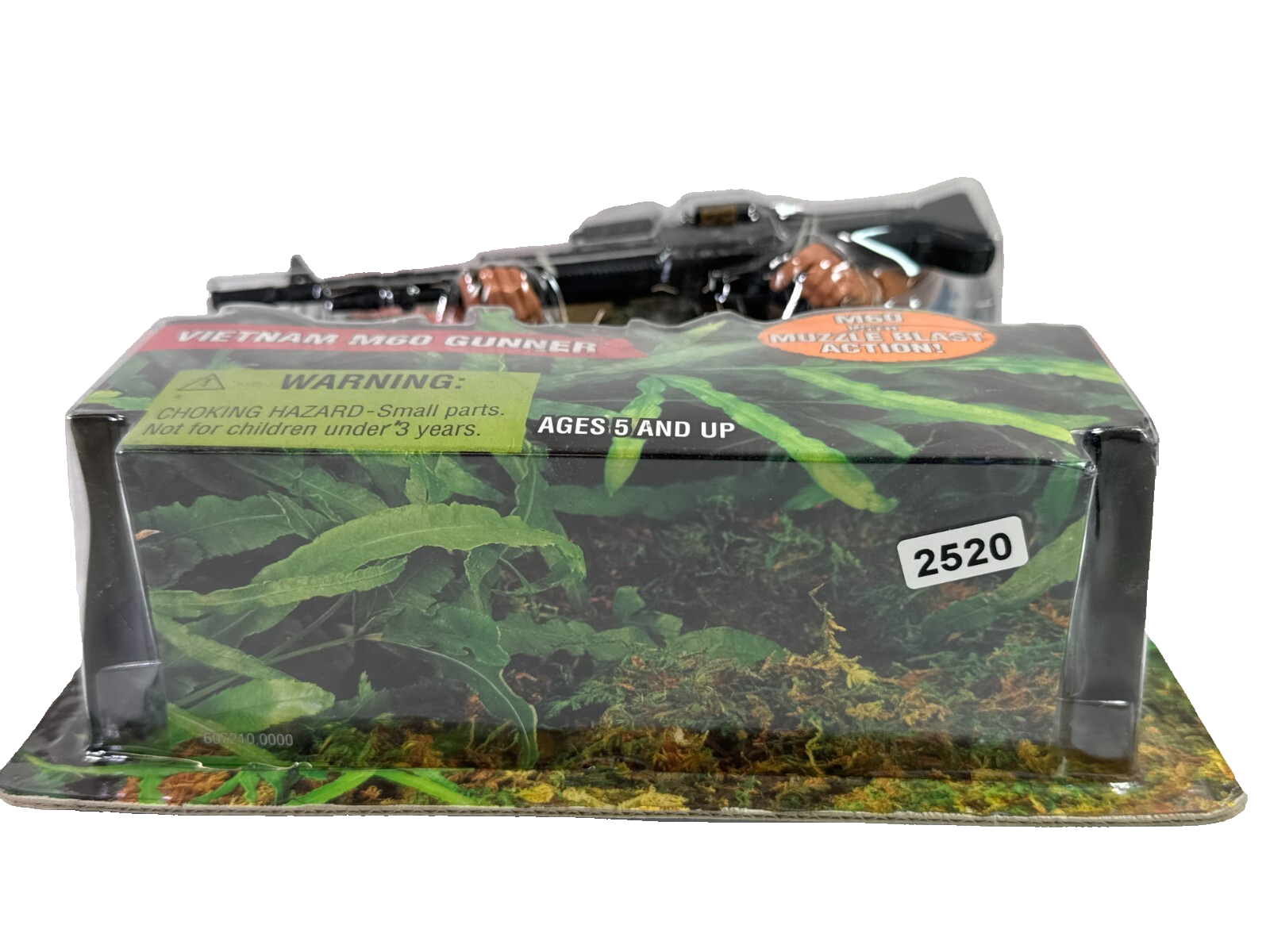 GI Joe Vietnam M60 Gunner 12" Action Figure 2001 Hasbro Camo Muzzle Blast Rare