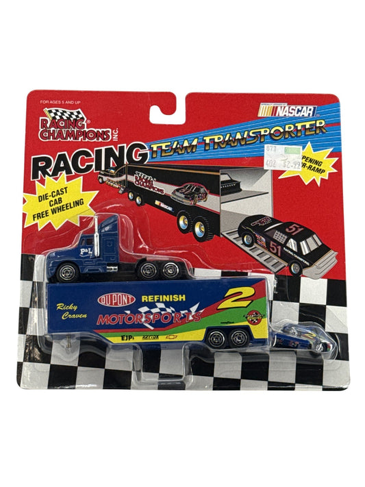 Vintage 1994 Racing Champions NASCAR Team Transporter Ricky Craven DuPont New