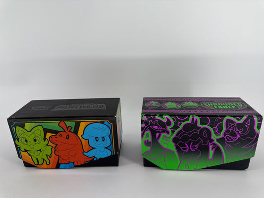 Empty Pokemon ETB Box Lot Scarlet Violet Paldea Evolved Shrouded Fable Display