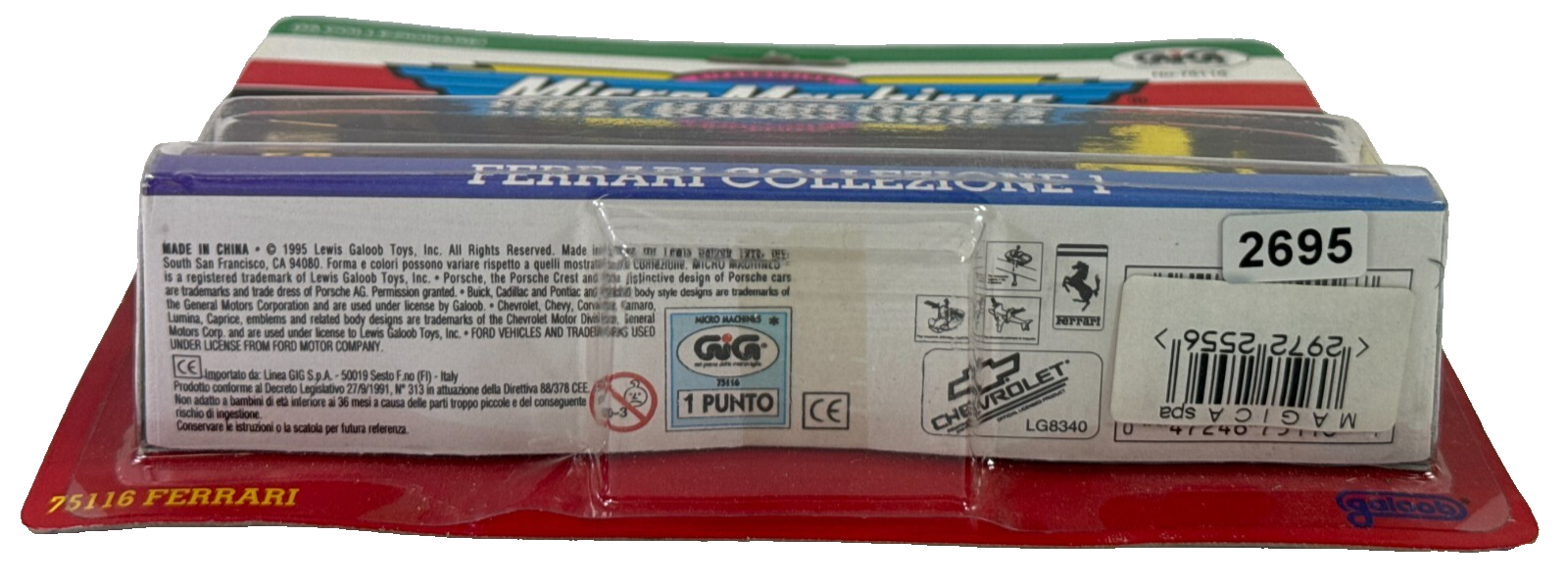 Micro Machines Ferrari Collezione 1 GIG Italy 1996 Galoob Die-Cast Car Set Seale