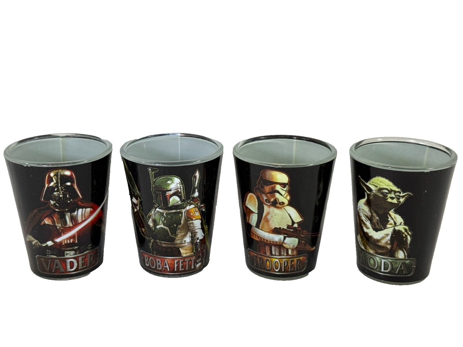 Star Wars Stormtrooper Shot Glass Set – Metallic Gold Design – 2oz (Set of 4)