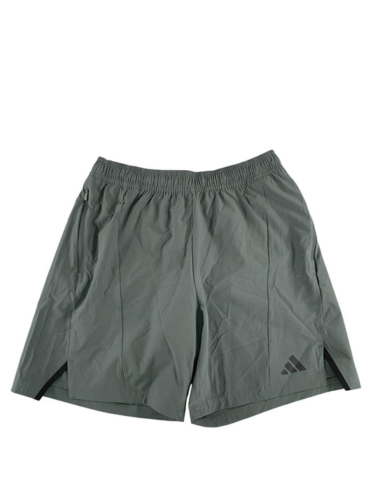 Adidas Shorts Mens Medium Gray Designed for Training AEROREADY Zip Pocket Gym