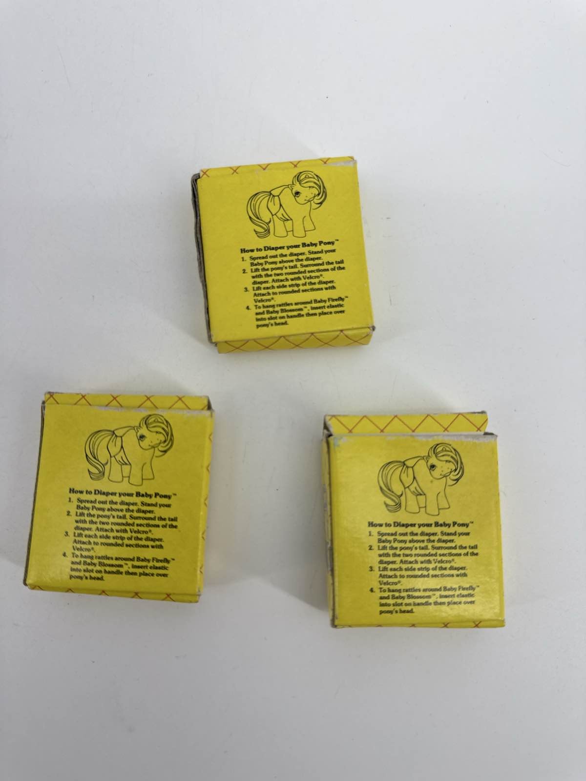 My Little Pony G1 Baby Diaper & Box MLP Hasbro 1980s Accessory