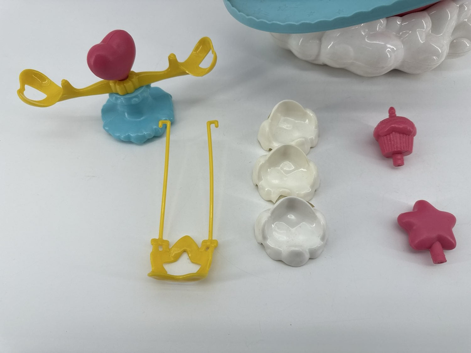 1983 Kenner Care Bears Care-A-Lot Playset w/ Cloud Cars & Accs