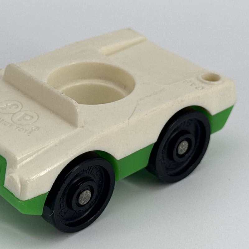 Fisher Price Little People White Green 2-Seat Car Vehicle Toy