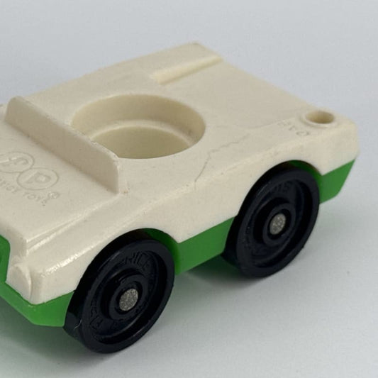 Fisher Price Little People White Green 2-Seat Car Vehicle Toy
