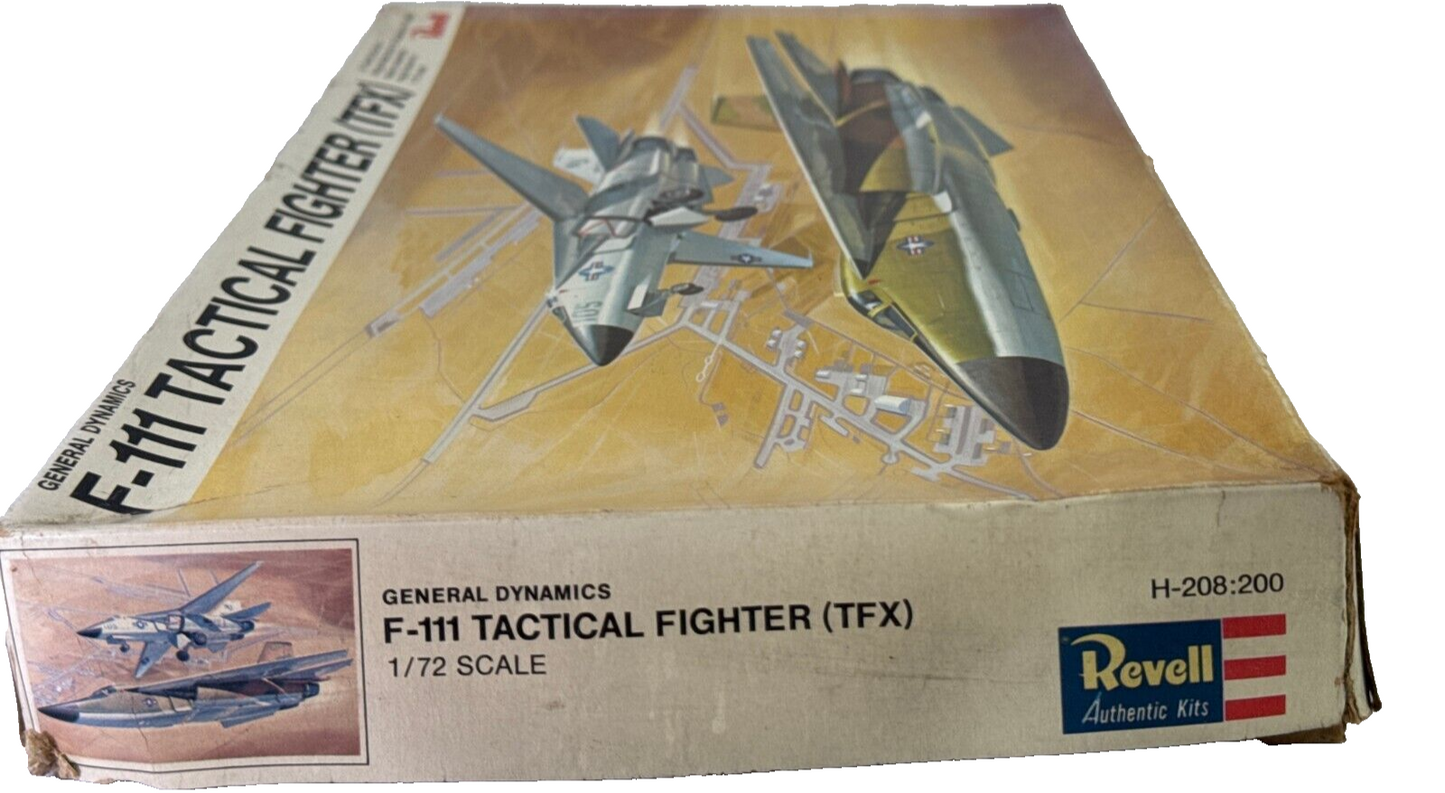 Revell F-111 TFX Tactical Fighter 1/72 Model Kit 1965 Vintage Swing-Wing USAF