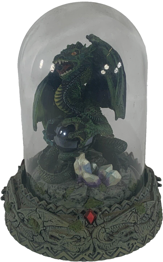 Franklin Mint Dragonfire Sculpture Michael Whelan LE A1735 w/ Glass Dome Fantasy