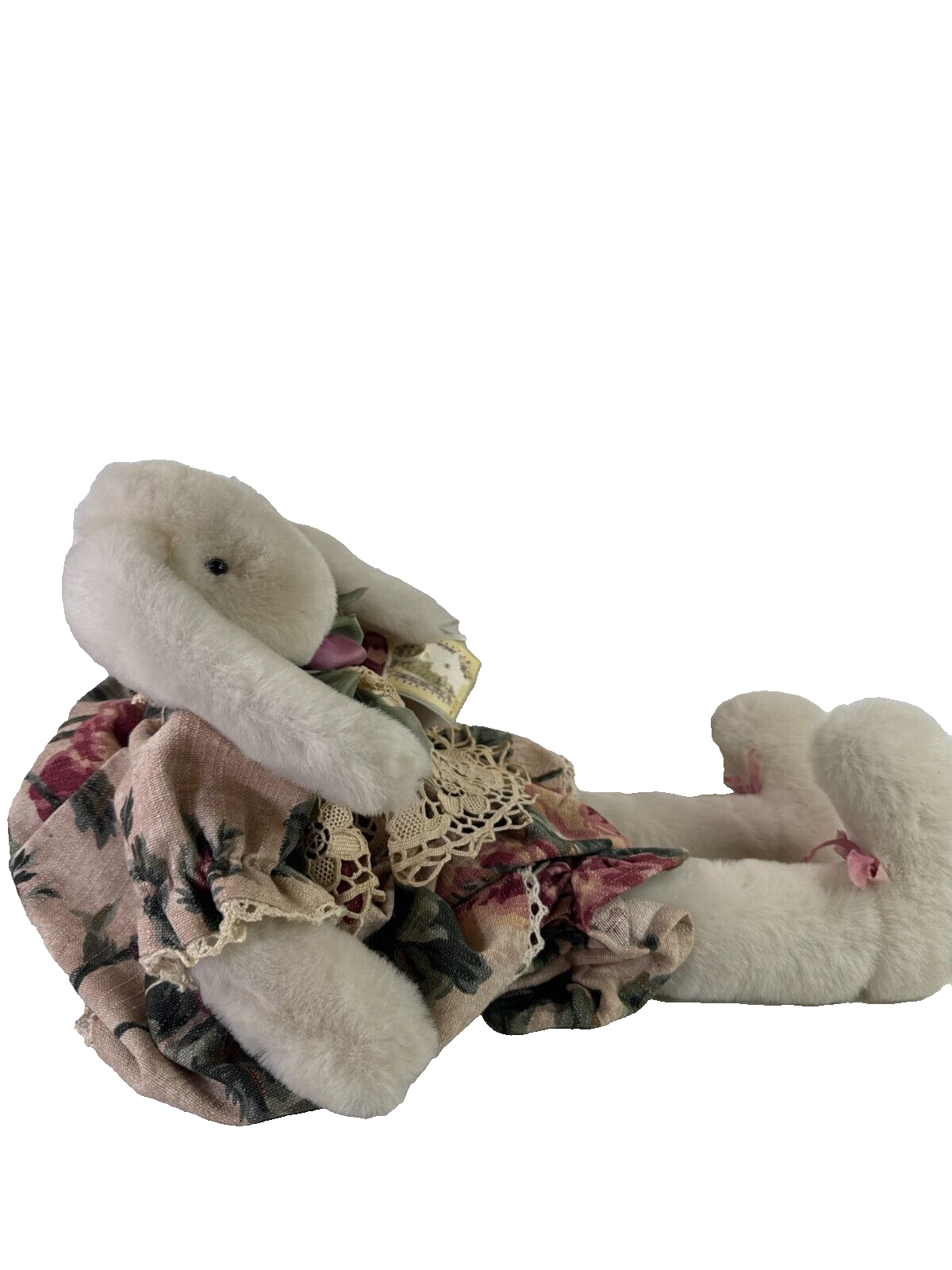 VTG BUNNIES BY THE BAY 1996 Plush Bunny Rabbit Lace Dress Collectible