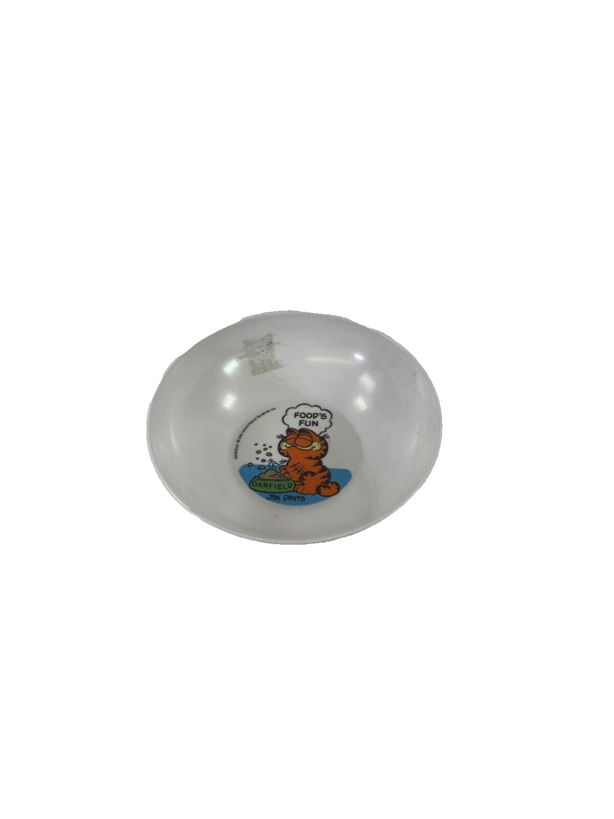 Vintage 1978 Deka Garfield Plate & Bowl Set Jim Davis Comic Strip Plastic USA
