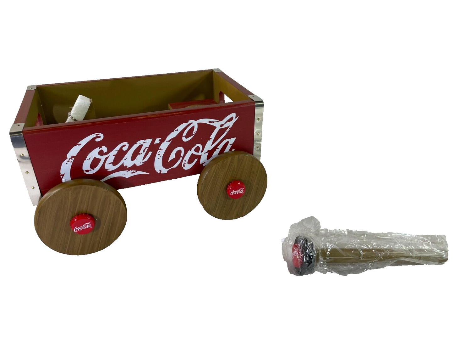 Coca-Cola Wooden Wagon Classic Red Collectible Display Piece New Open Box