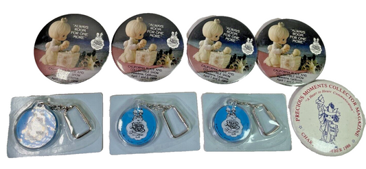 1989 Precious California Lot 8 Vintage Pins Keychain Retro 80s Souvenir Collecti