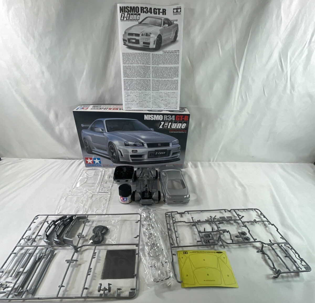 Tamiya 1/24 Nissan GT-R R34 Z-Tune Kit 24282 Partially Built JDM Model Car