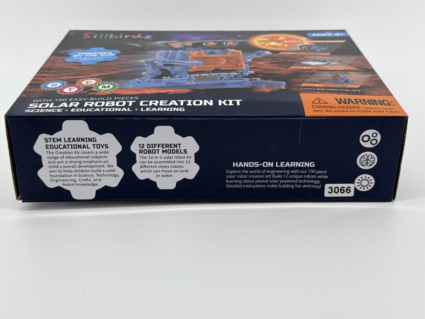 Sillbird Solar Robot Kit 12-in-1 STEM Build Toy R215E New Sealed Gift 8+ Kids