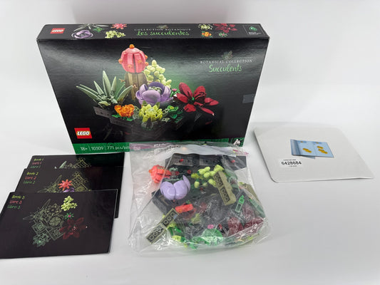 LEGO 10309 Botanical Succulents Set 771 Pcs w/ Books Parts As Is READ