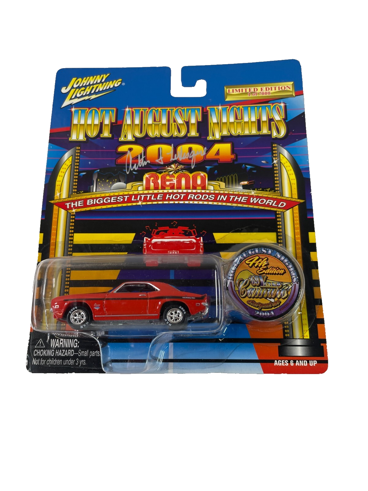 Johnny Lightning 2004 Hot August Nights '69 Yenko Camaro SIGNED 1:64 Diecast