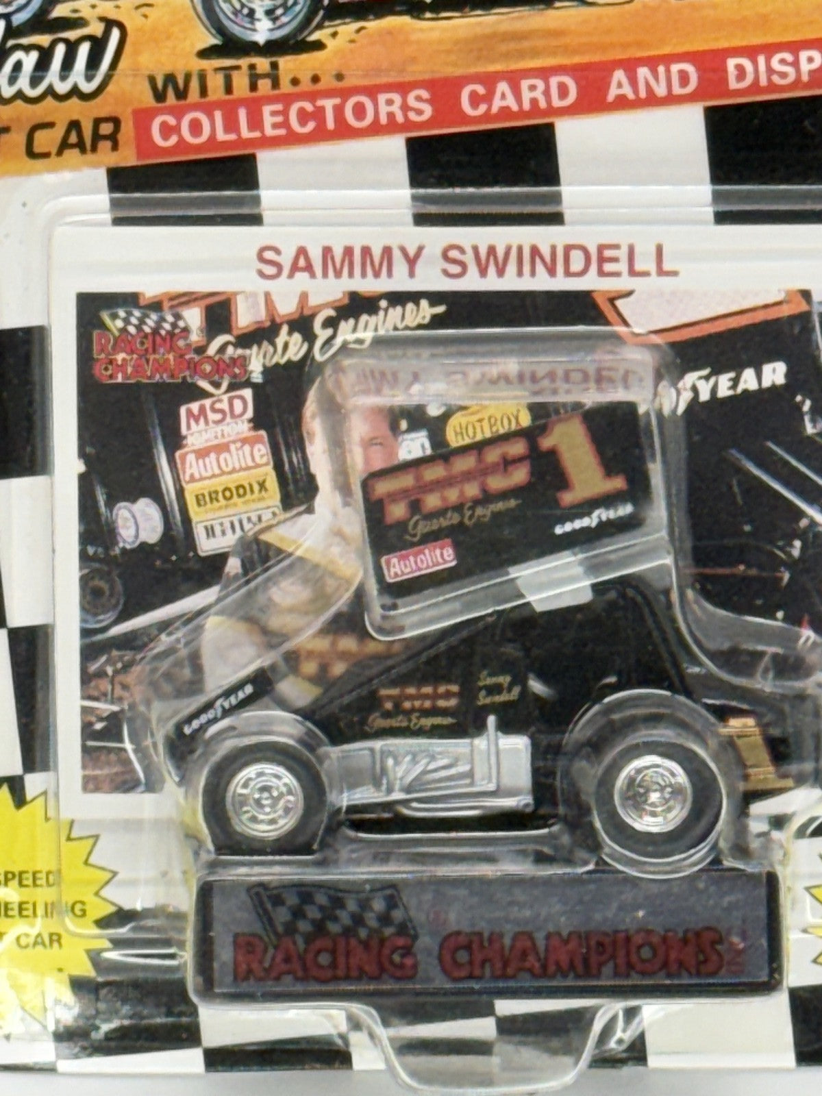 1993 Racing Champions Sammy Swindell #1 Outlaw Sprint Car 1:64 Diecast W/ Card