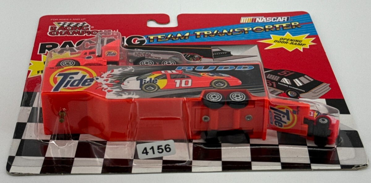 1996 Racing Champions NASCAR #10 Tide Ricky Rudd 1/87 Transporter & Car Set NIP
