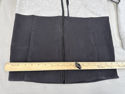 Champion Zip Hoodie L (14/16) Gray/Black Cotton Blend Regular Fit All Over