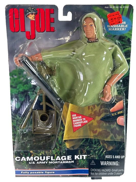 GI Joe Camouflage Kit US Army Mortarman 12" Figure 1999 Hasbro Vintage Set