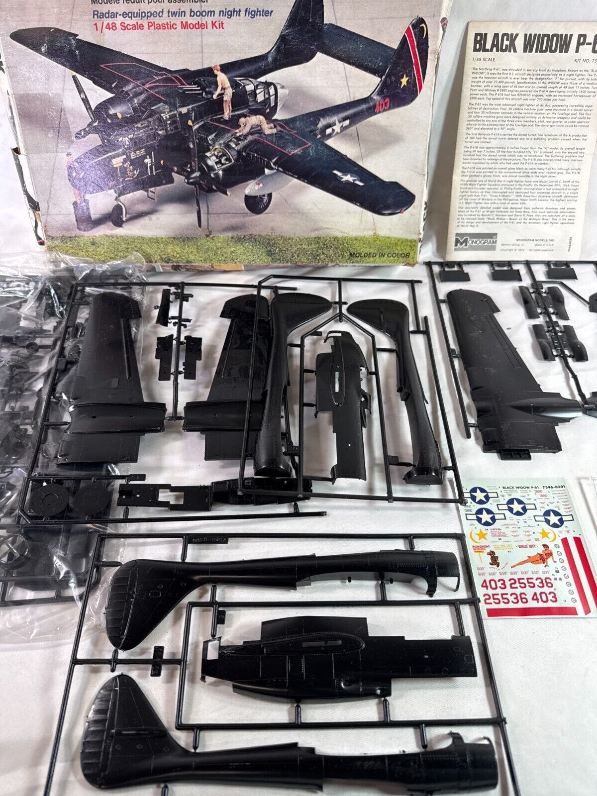 Monogram P-61 Black Widow 1/48 WWII Night Fighter Model Kit