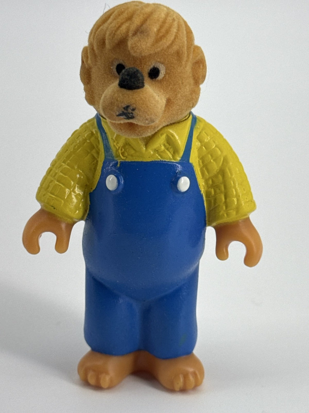 1986 Berenstain Bears Family Flocked Figures McDonald's Happy Meal Lot 4
