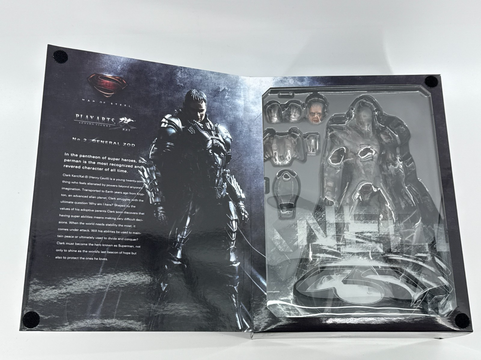 Play Arts Kai General Zod DC Man of Steel Figure Square Enix 10" Rare NIB HTF
