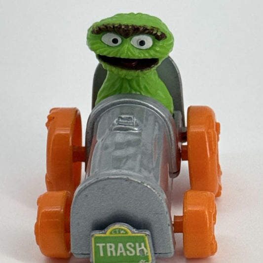1982 Playskool Sesame Street Oscar the Grouch Trash Can Diecast Toy