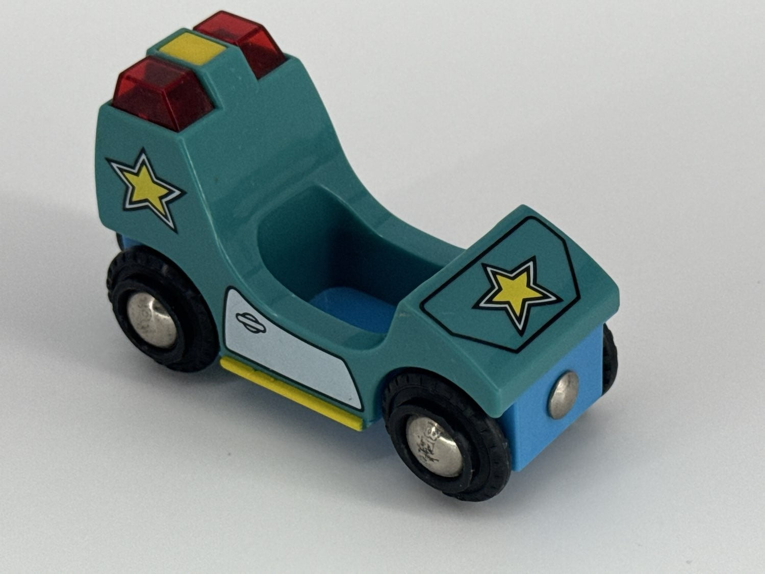 BRIO Wooden Police Car Light & Sound Wood Toy Thomas Compatible