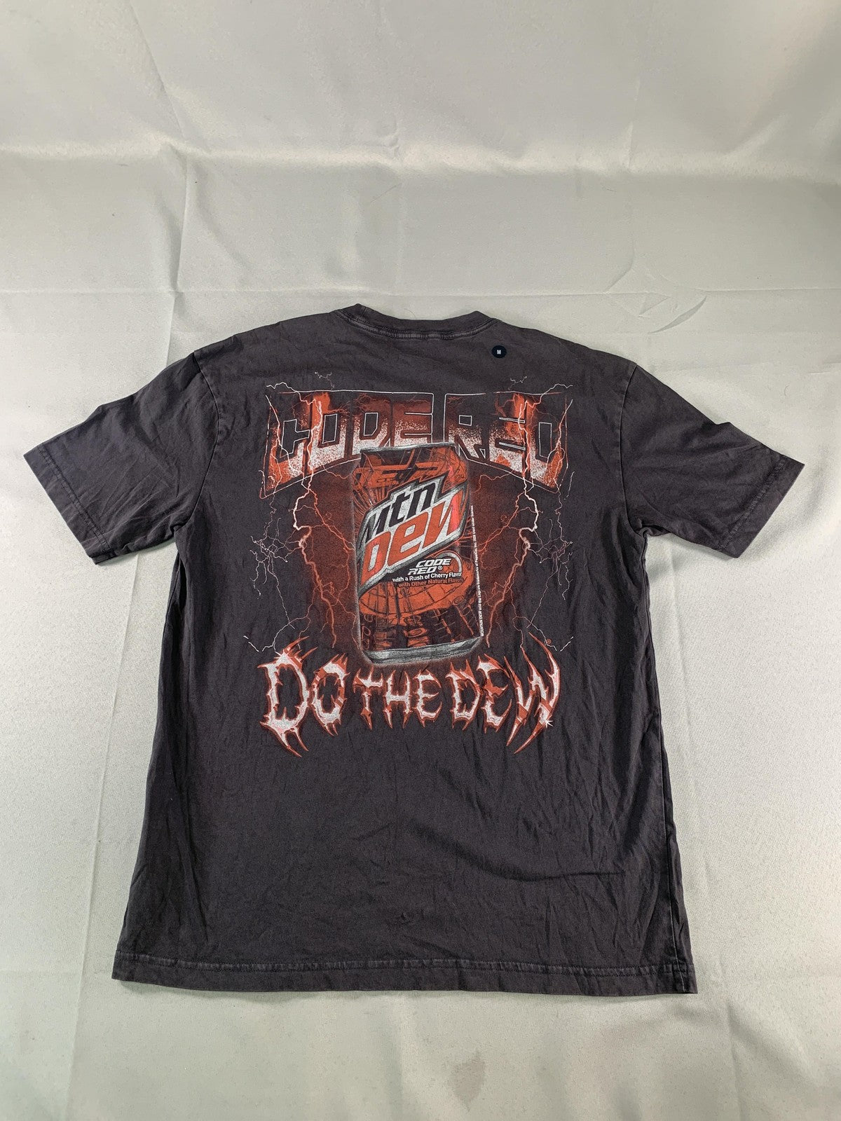Hollister Mountain Dew Code Red Shirt Mens Medium Black Graphic Tee Boxy Fit
