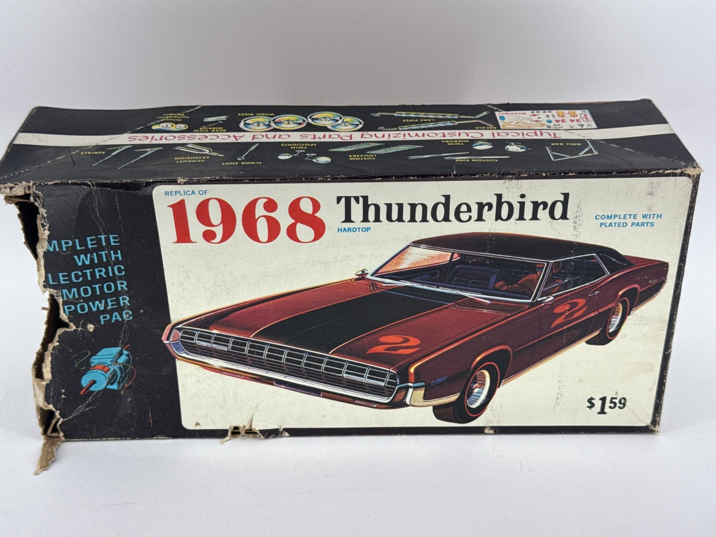 1968 Thunderbird Motorized Model Kit Eldon 1/25 Car Electric Power Boxed VTG
