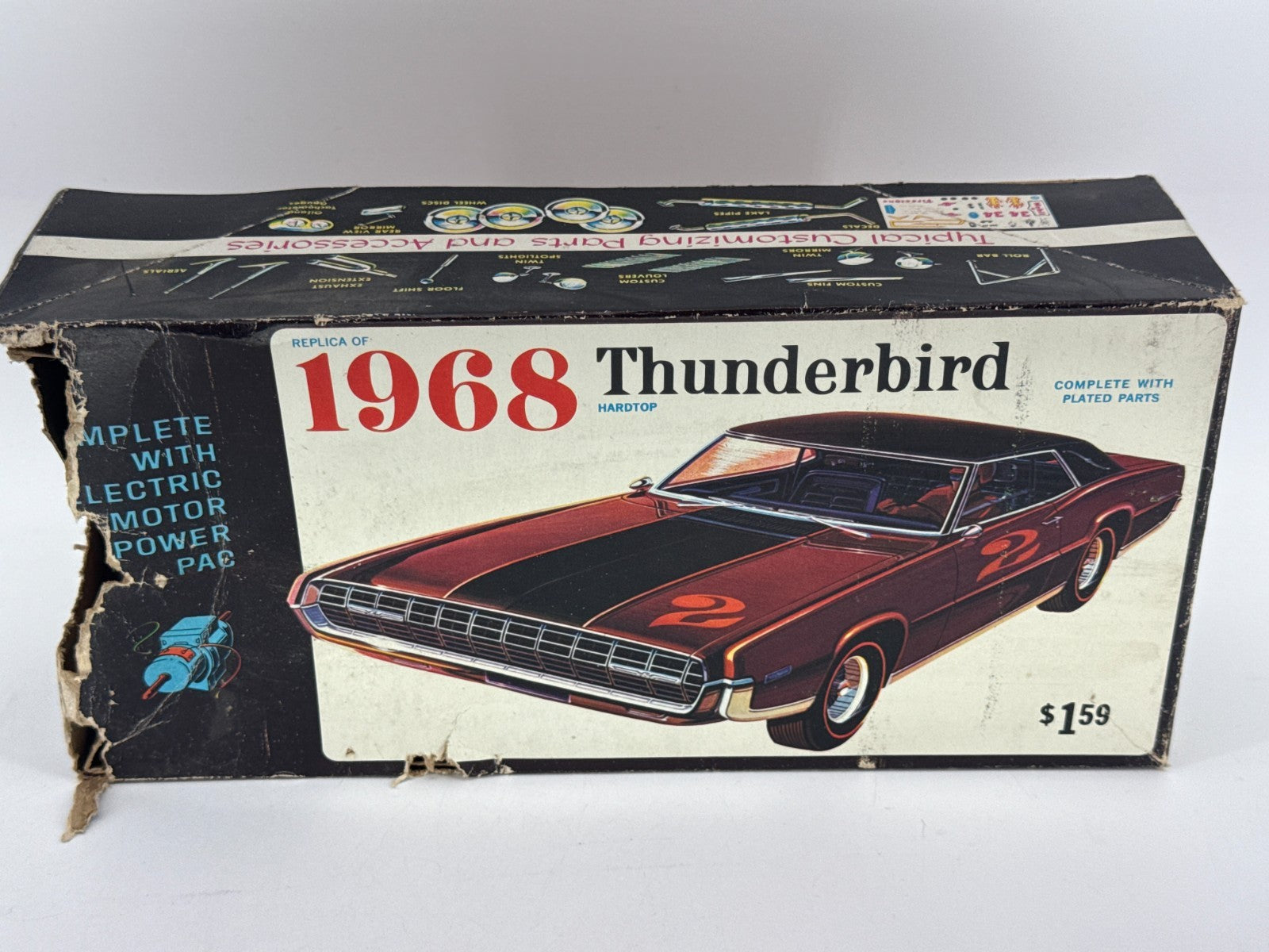 1968 Thunderbird Motorized Model Kit Eldon 1/25 Car Electric Power Boxed VTG