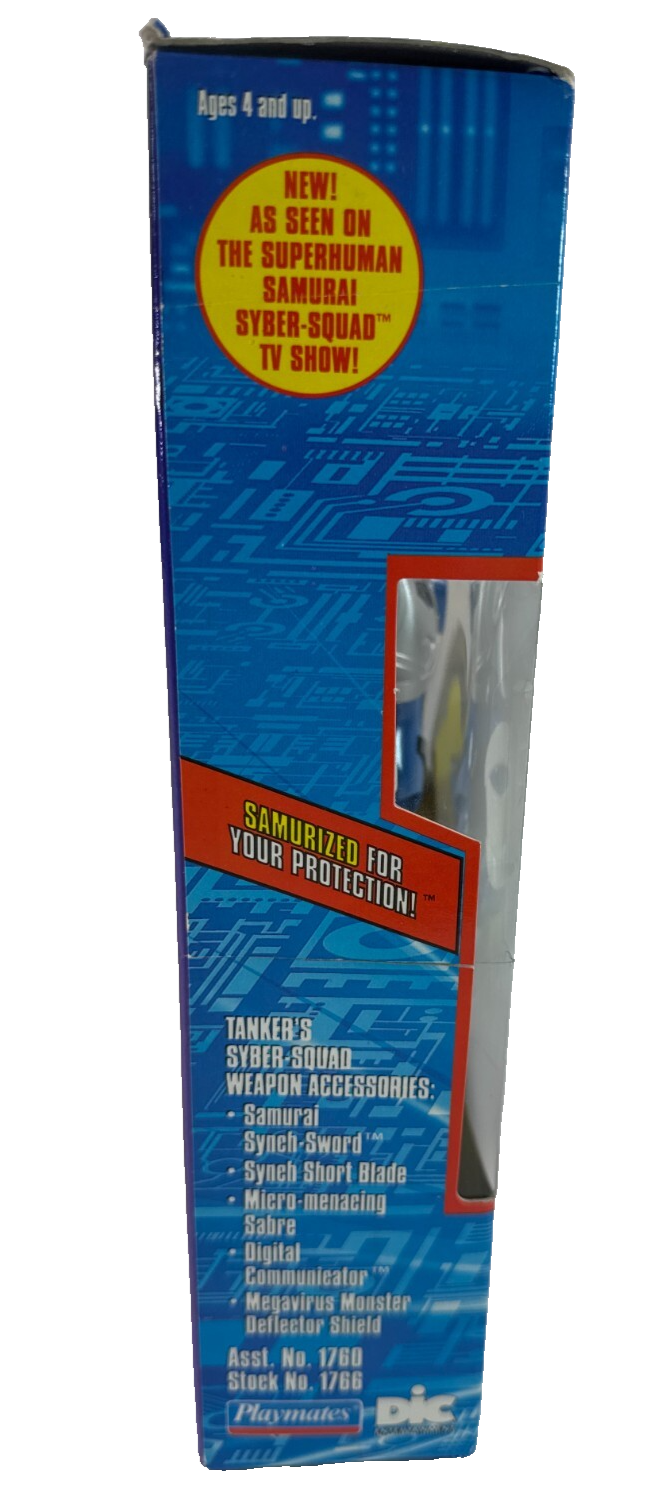 1994 Superhuman Samurai Syber-Squad Deluxe 9" Tanker Figure Playmates MIB
