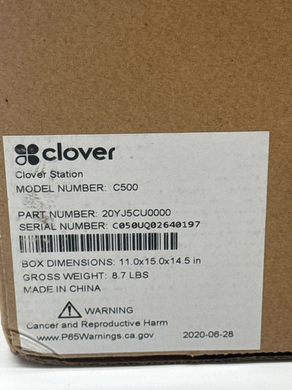 Clover POS Station C500 Printer P550 Kit H500 Bundle w/ Cash Drawer READ