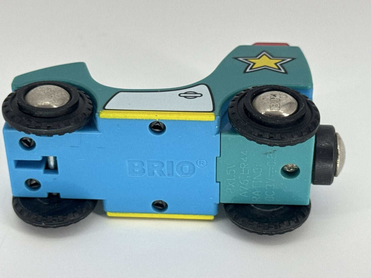 BRIO Wooden Police Car Light & Sound Wood Toy Thomas Compatible