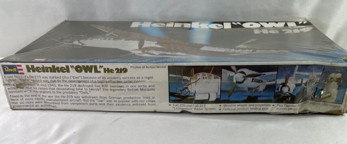 Revell Heinkel "Owl" He-219 1/72 Scale Model Kit 1973 Sealed RARE! 1731