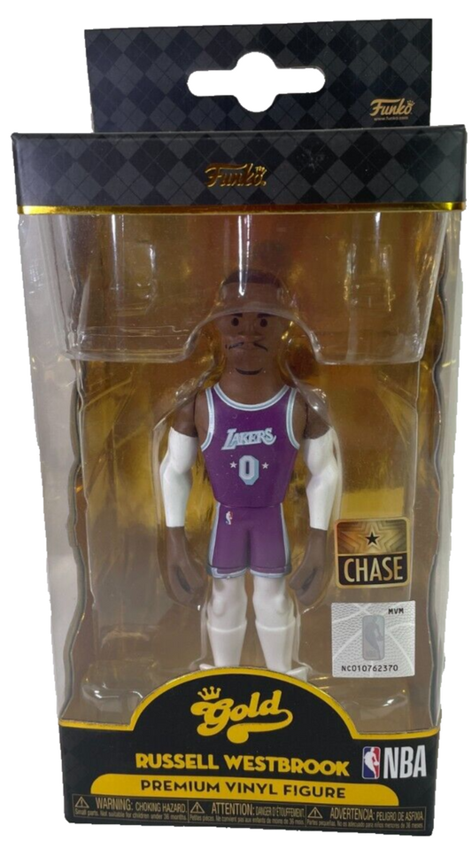 Funko Gold Russell Westbrook CHASE Figure Lakers NBA Premium Vinyl