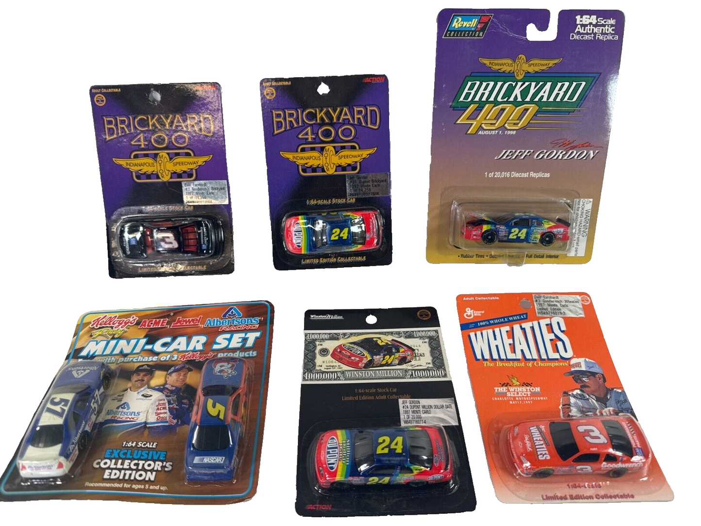 NASCAR Brickyard 400 Diecast Lot Jeff Gordon #24 Wheaties Kellogg’s NIP